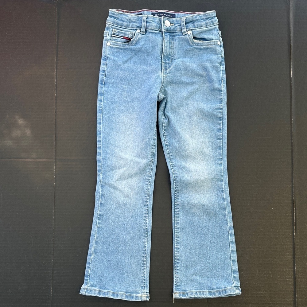 Tommy Hilfiger MID RISE FLARE Denim Blue Jeans SZ 7 - Picture 2 of 8